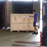 Warehouse - loading and unloading services - large wooden containers (1)